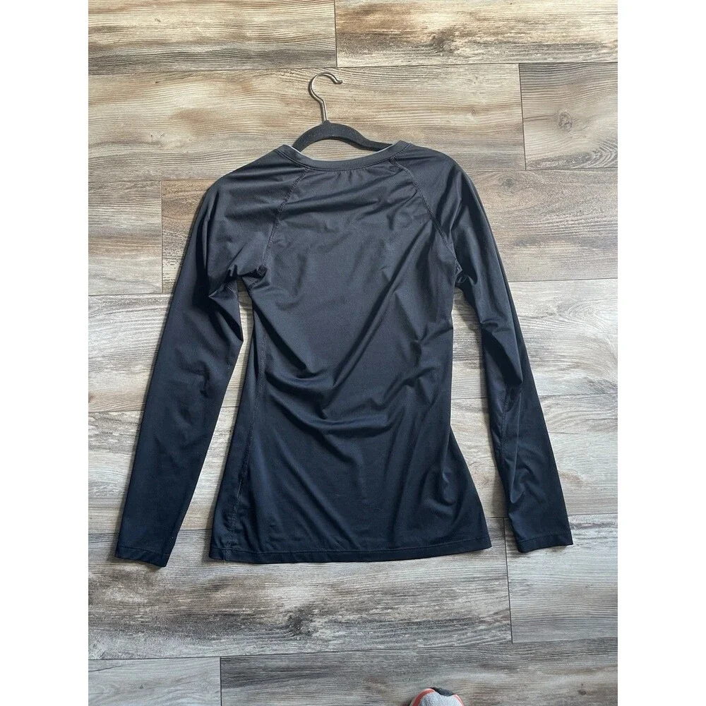 Nike Pro Women’s Dri-Fit Shirt Size Small Black V-Neck Long Sleeve  Running